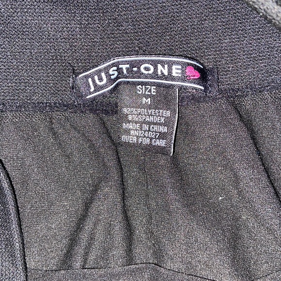 Just One Black and Grey stretch pants size M. No seam in crotch. - Picture 3 of 4